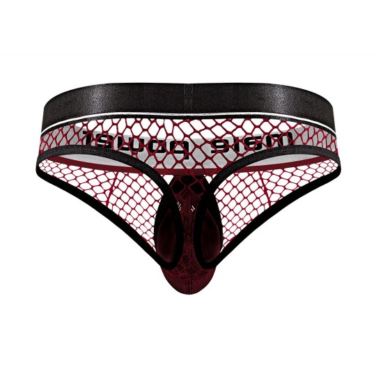 COCK RING THONG - L/XL - BURGUNDY