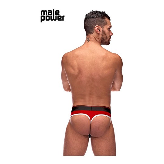 PANEL THONG - L/XL - BLACK/RED