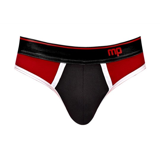 PANEL THONG - L/XL - BLACK/RED