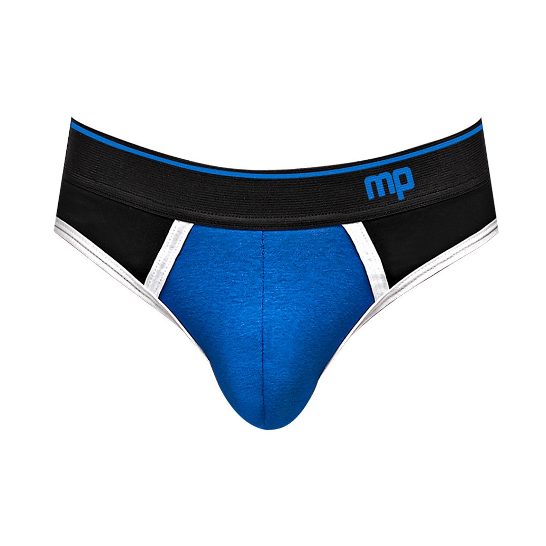 PANEL THONG - L/XL - BLACK/BLUE