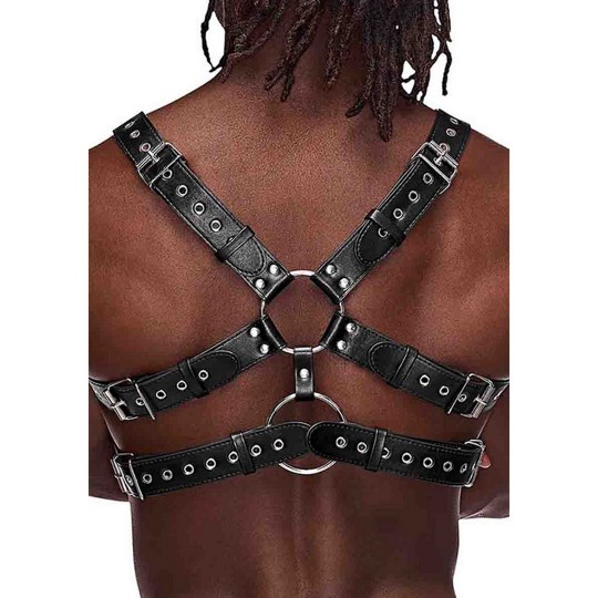 GEMINI - IMITATION LEATHER HARNESS - ONE SIZE - BLACK