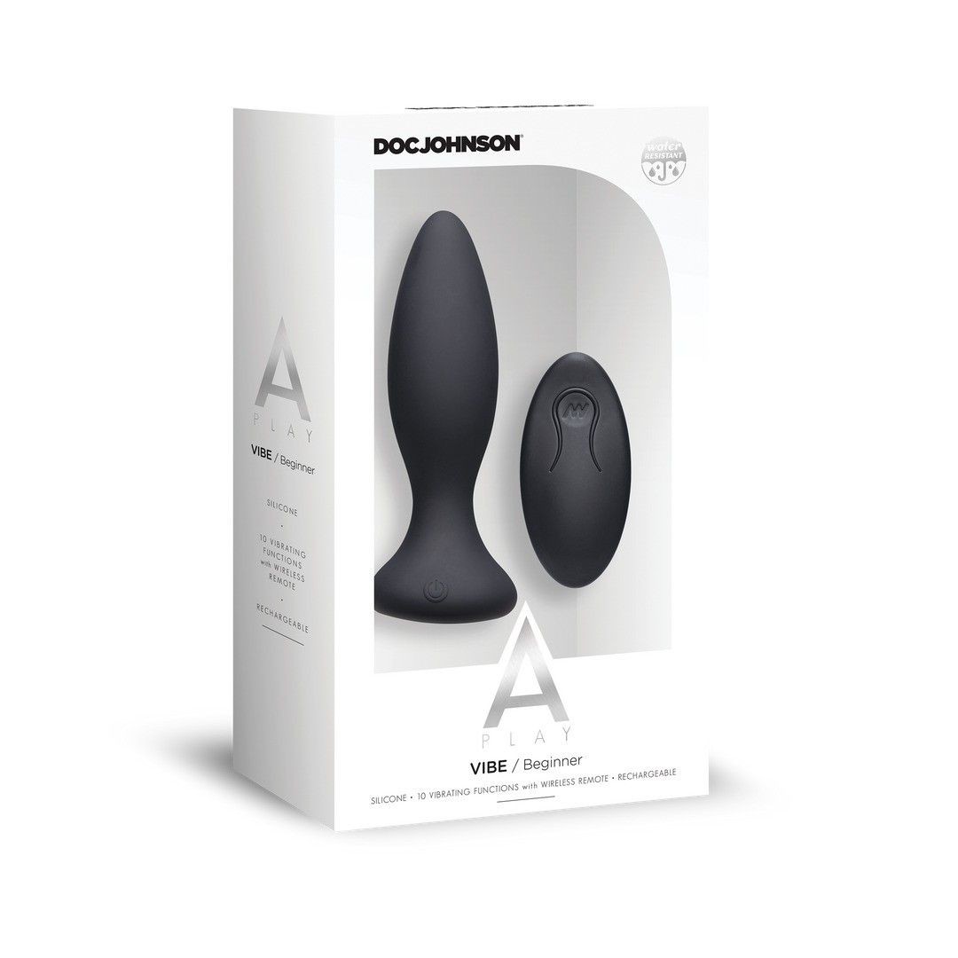 VIBE - BEGINNERS SILICONE ANAL PLUG WITH REMOTE CONTROL