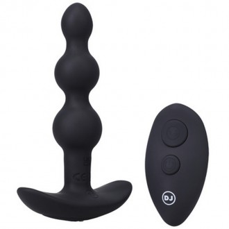 BEADED VIBE - SILICONE ANAL PLUG WITH REMOTE CONTROL