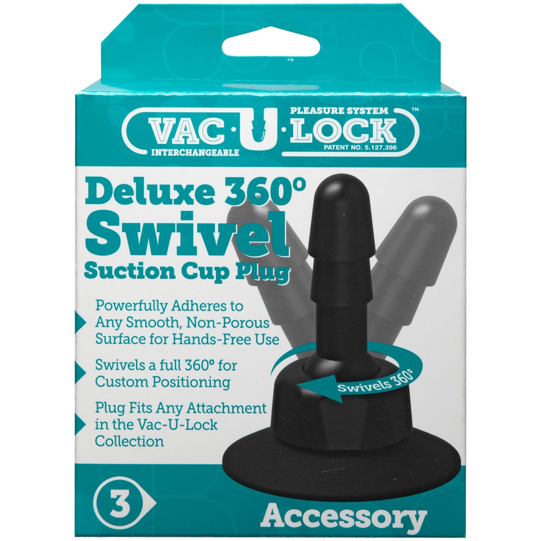 DELUXE 360 SWIVEL - BUTT PLUG WITH SUCTION CUP - 2 PIECES