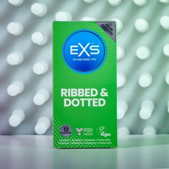 EXS 3 IN 1 - RIBBED, DOTTED AND FLARED - CONDOMS - 12 PIECES