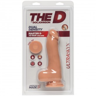 MASTER D - REALISTIC ULTRASKYN DILDO WITH BALLS - 7 / 19 CM