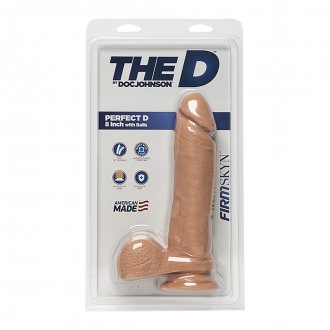 PERFECT D - REALISTIC FIRMSKYN DILDO WITH BALLS - 8 / 20 CM