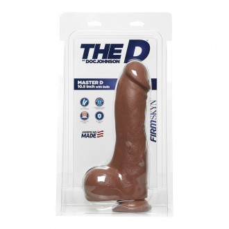 MASTER D - REALISTIC FIRMSKYN DILDO WITH BALLS - 10 / 25 CM