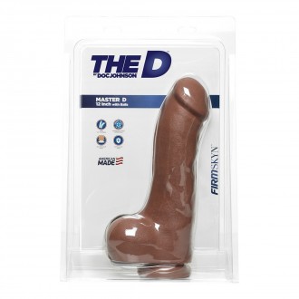 MASTER D - REALISTIC FIRMSKYN DILDO WITH BALLS - 12 / 30 CM