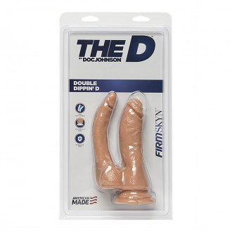 DOUBLE DIPPIN\' D - DOUBLE REALISTIC FIRMSKYN DILDO