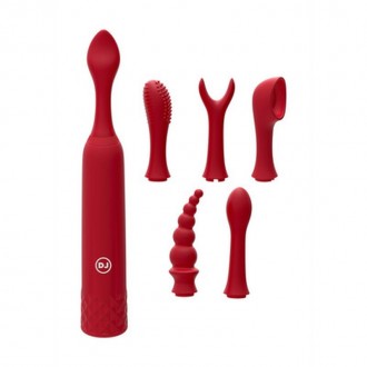 IQUIVER - SMALL VIBRATOR WITH 6 INTERCHANGEABLE ATTACHMENTS