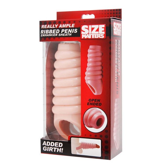 REALLY SPACIOUS RIBBED PENIS ENLARGEMENT SLEEVE