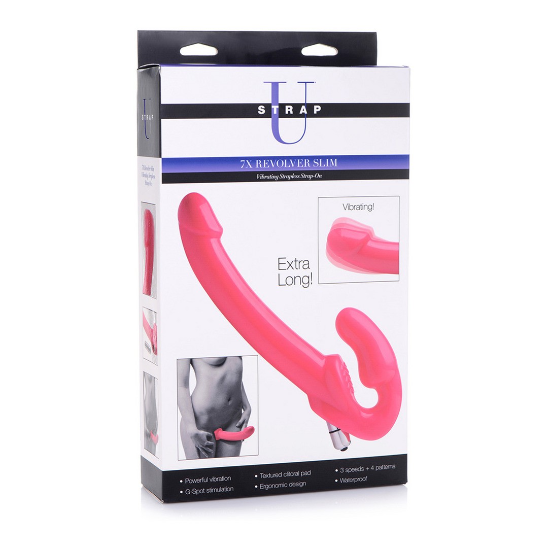 REVOLVER SLIM - VIBRATING STRAPLESS STRAP-ON