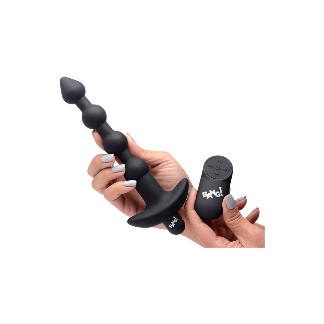 VIBRATING SILICONE ANAL BEADS AND REMOTE CONTROL