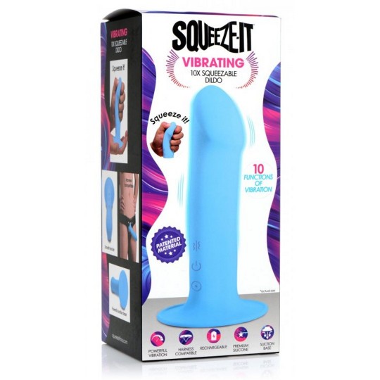 SQUEEZABLE VIBRATING DILDO