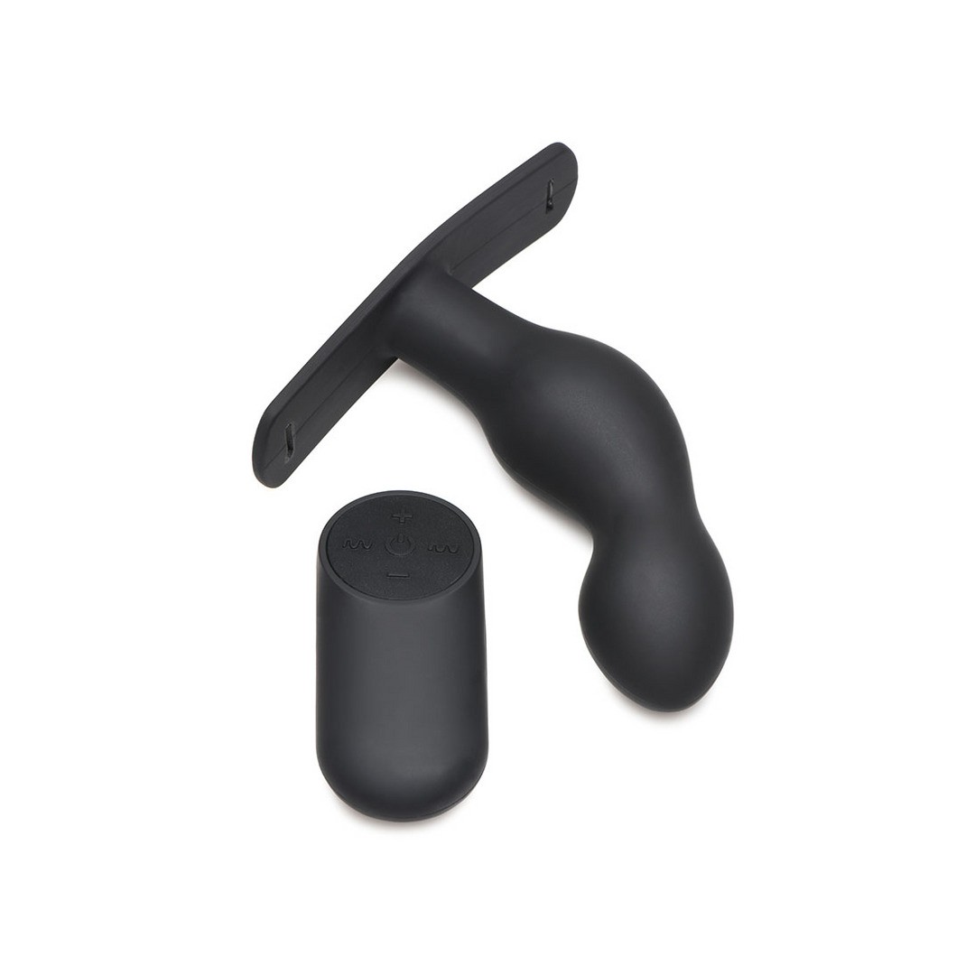 P-SPOT PLUGGER - SILICONE PROSTATE PLUG WITH HARNESS AND REMOTE CONTROL