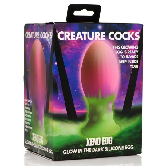 XENO EGG - GLOW IN THE DARK - SILICONE EGG - PINK