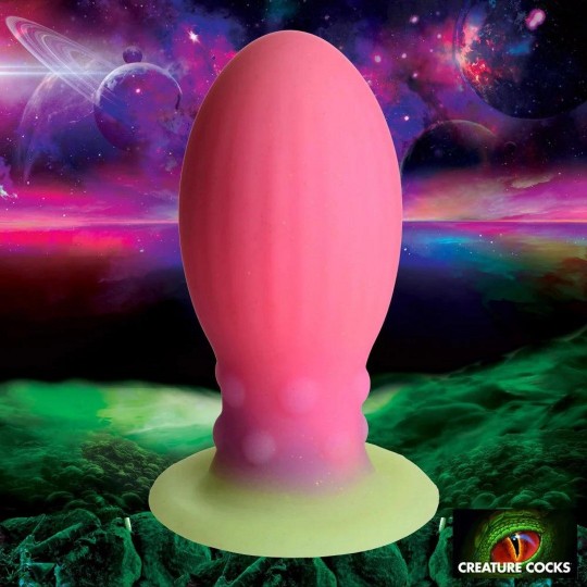 XENO EGG - GLOW IN THE DARK - SILICONE EGG - PINK