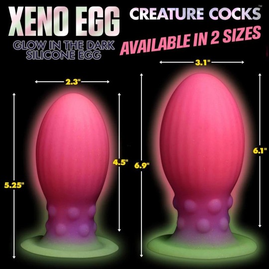 XENO EGG - GLOW IN THE DARK - SILICONE EGG - XL - PINK