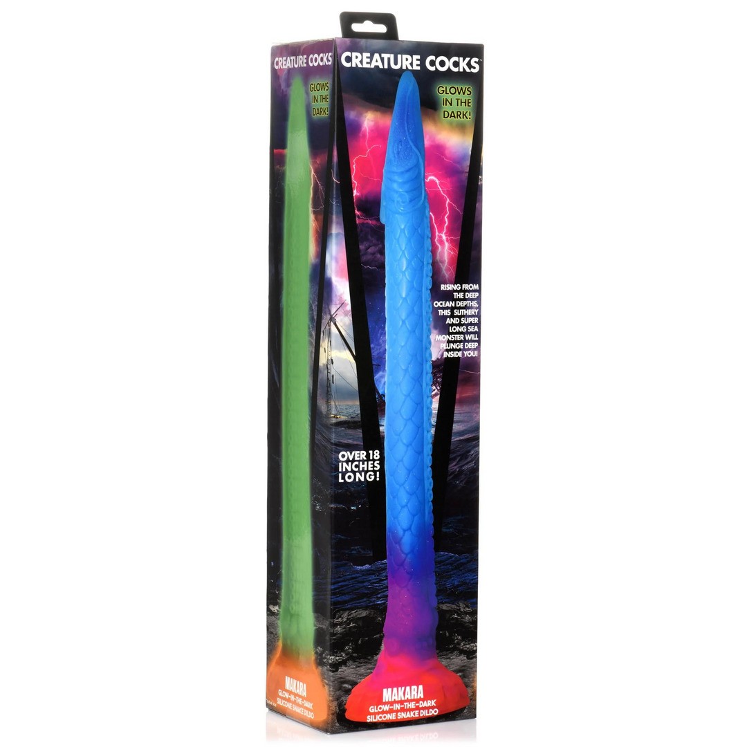 MAKARA - GLOW IN THE DARK - SILICONE SNAKE DILDO