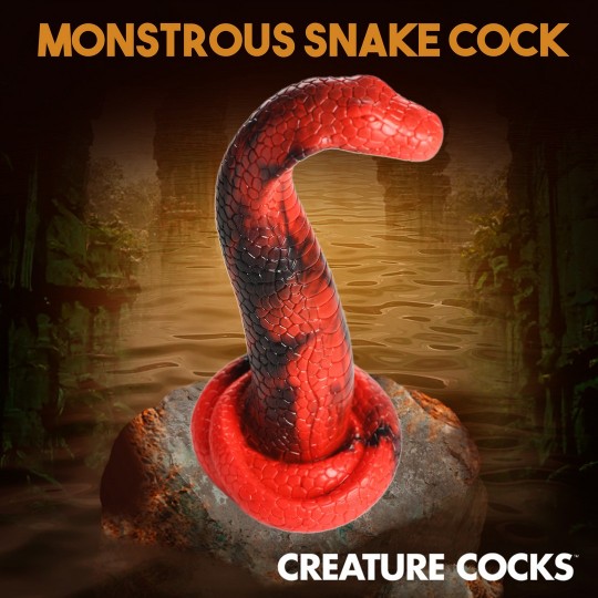 KING COBRA - SILICONE DILDO - RED