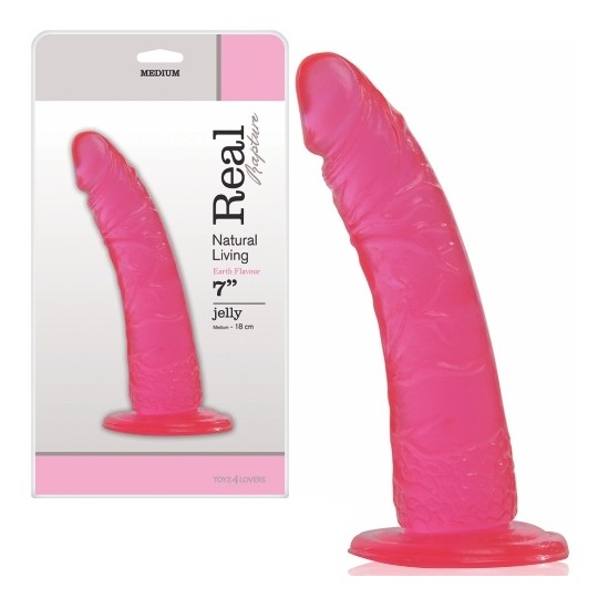 REAL RAPTURE EARTH FLAVOUR DILDO 7&#039;&#039; PINK