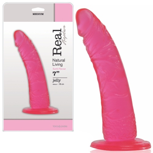 DILDO REAL RAPTURE EARTH FLAVOUR 7&#039;&#039; ROSA