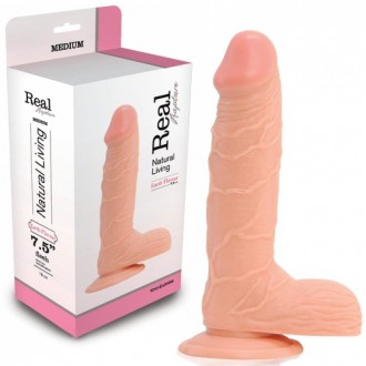 REALISTICO DILDO REALE RAPIMENTO TERRA SAPORE 7.5 " BIANCO