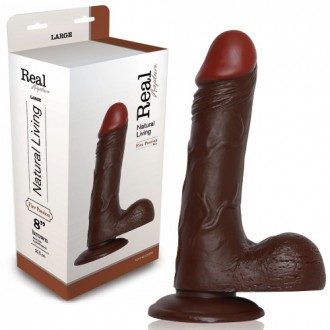 DILDO REALISTICO VERO RAPIMENTO FUOCO PASSIONE 8 " NERO