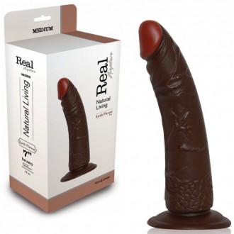 DILDO REALISTICO VERO RAPIMENTO TERRA SAPORE 7 " NERO