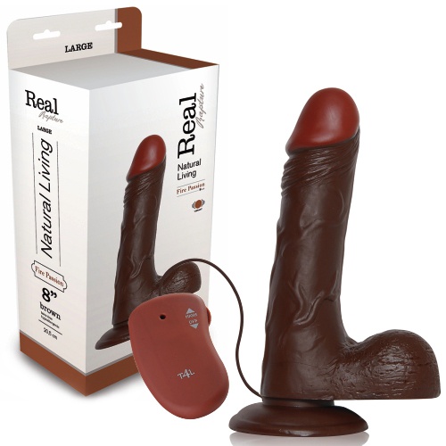 VIBRADOR REALÍSTICO REAL RAPTURE FIRE PASSION 8&#039;&#039; NEGRO