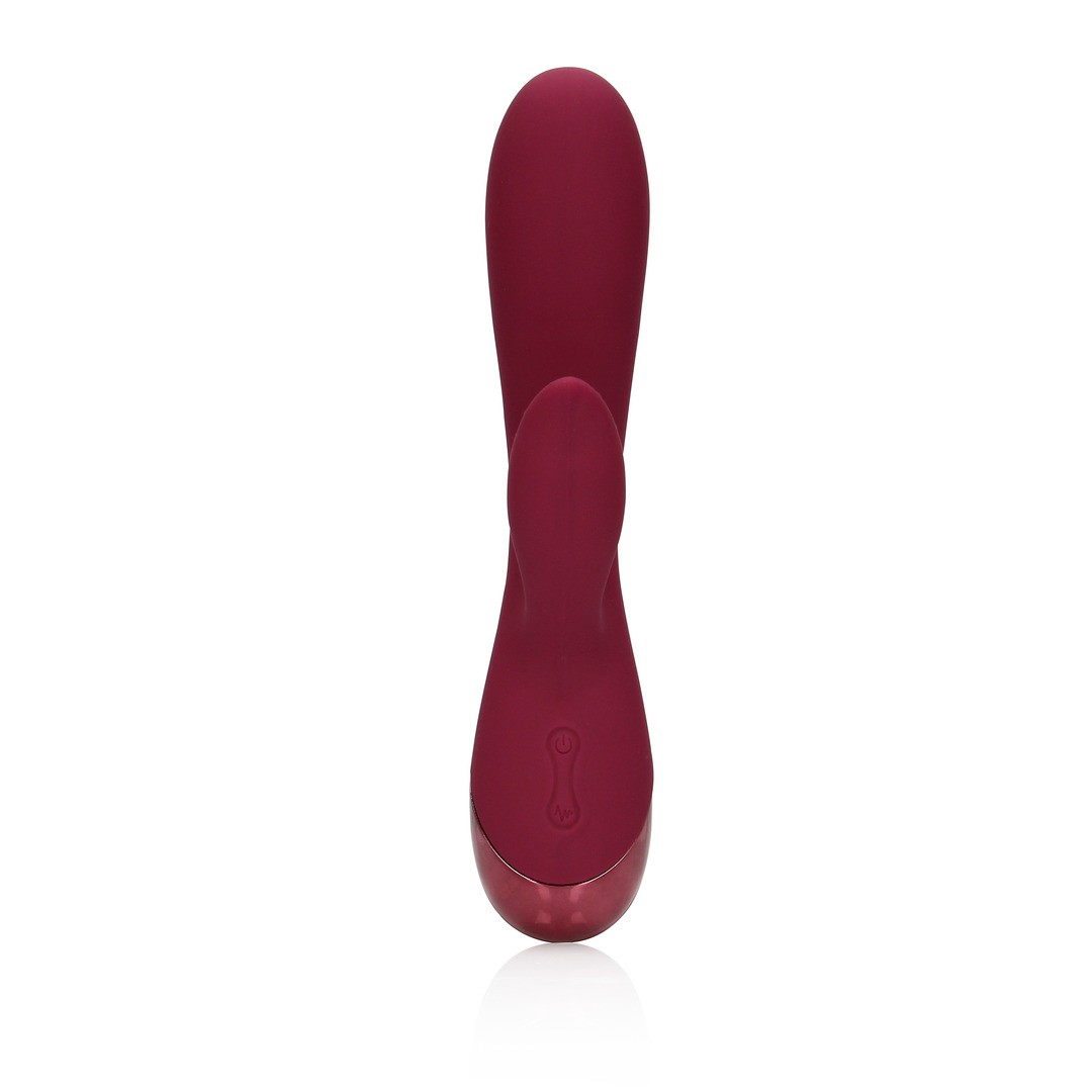 SMOOTH SILICONE RABBIT VIBRATOR - DARK CHERRY