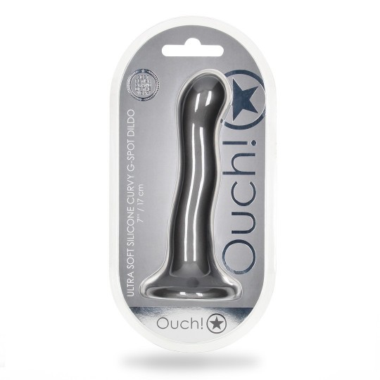 ULTRA SOFT SILICONE CURVY G-SPOT DILDO - 7&#039;&#039; / 17 CM