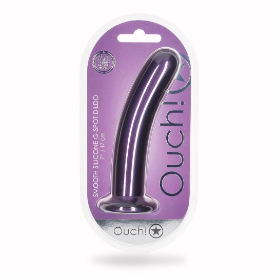 SMOOTH SILICONE G-SPOT DILDO - 7&#039; / 17 CM