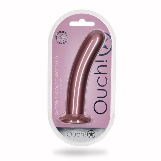 SMOOTH SILICONE G-SPOT DILDO - 7&#039;&#039; / 17 CM