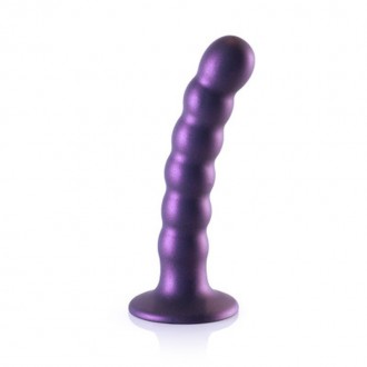 BEADED SILICONE G-SPOT DILDO - 5' / 13 CM