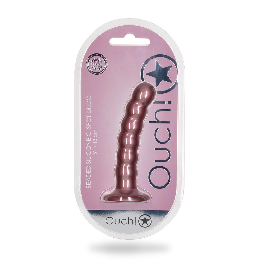 BEADED SILICONE G-SPOT DILDO - 5&#039; / 13 CM