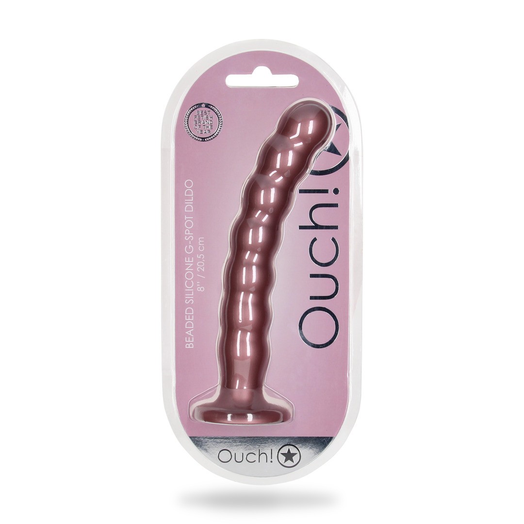 BEADED SILICONE G-SPOT DILDO - 8&#039; / 20,5 CM