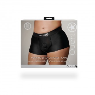 VIBRATING STRAP-ON BOXER - XL/XXL - BLACK